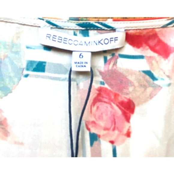 Rebecca Minkoff Silk Romper Floral Romper‎ Fairy Whimsical Cottage Size 6 NWT - Picture 5 of 10